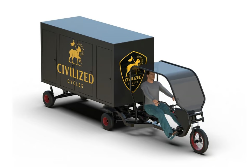 Civilized Cycles Introduces Pedal-Assist Semi-Trike Cargo Hauler